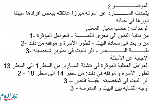 شرح نص المدرسة الاولى سابعة اساسي