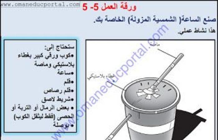 ملخص وحل انشطة درس استقصاء اطوال الظل في العلوم للصف الخامس الفصل الثاني