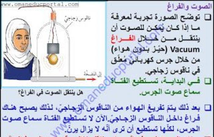 ملخص وحل انشطة درس كيف ينتقل الصوت في العلوم للصف الثامن الفصل الثاني