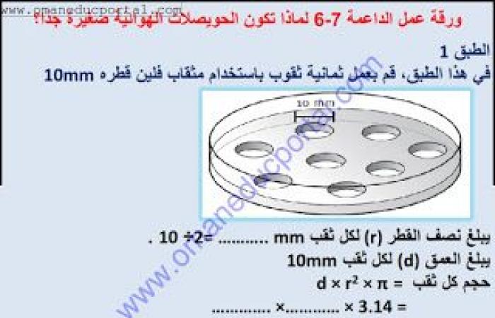 ملخص وحل انشطة درس تبادل الغازات في العلوم للصف الثامن الفصل الثاني