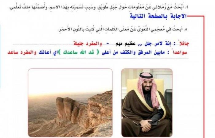 ابحث في معجمي اللغوي عن معنى الكلمات التي كتبت باللون الاحمر جلائلا , سواعدا