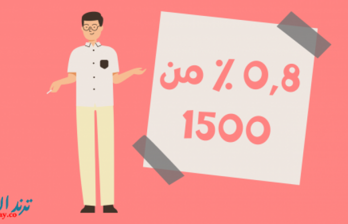 0,8 ٪ من 1500