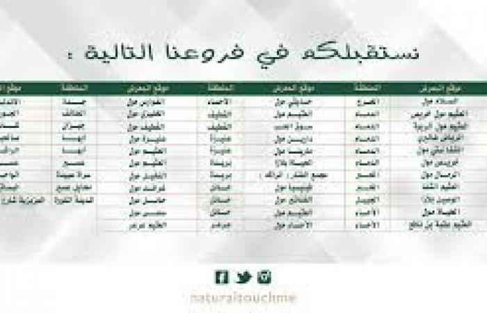 فروع ناتشورال تاتش جدة