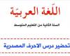 تحضير درس الاحرف المصدرية للسنة الثانية متوسط الجيل الثاني